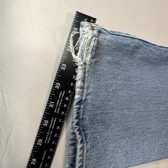 Levi's 501 Jeans Mens 36x29 Faded Light Wash Blue Straight Leg Button Fly Denim - Picture 11 of 12